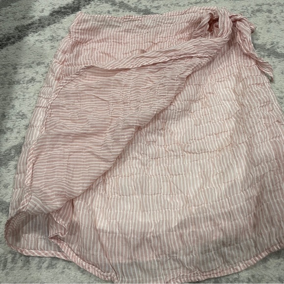 Cloth & Stone By Anthropologie Pink Striped Mini Wrap Skirt - Picture 3 of 11